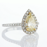 Claudia Fancy Yellow Ring 1.63 Carat Lab Eco Diamond