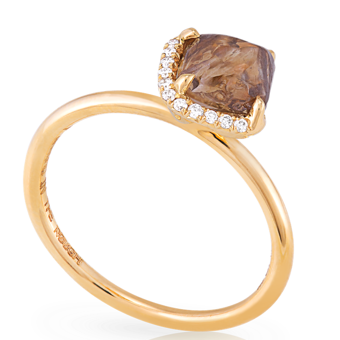 Champagne Bubbles Natural  Raw Ring