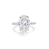 A 4ct Radiant Oval Cut Diamond Ring