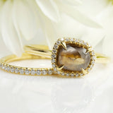 Yellow Grace - Chocolate Brown Natural Raw Ring