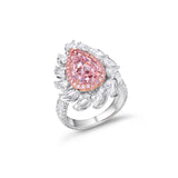 A Stunning Pear Halo Fancy Light Pink Diamond Ring