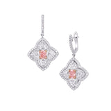 Pink & White Dangling Earrings