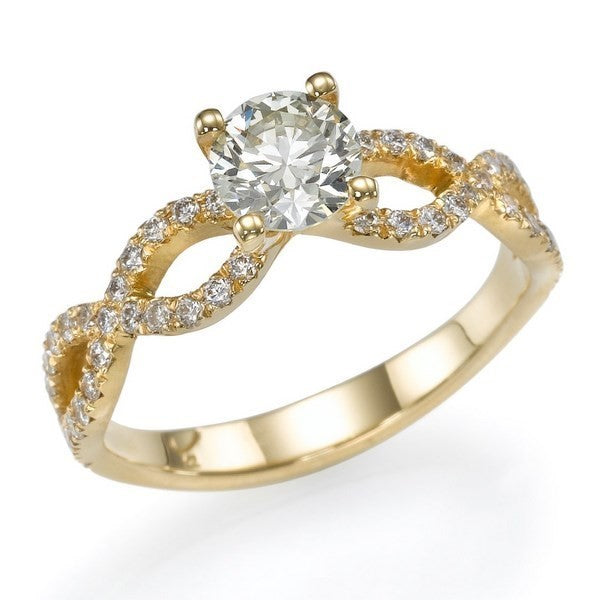 Big Double Eights - Settings Solitaire Ring- Real Natural Diamonds
