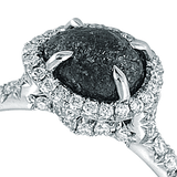 Classic White Gold - Black Natural Raw Ring
