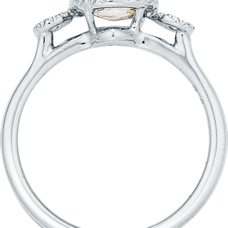 Art Deco Champagne - Yellow Natural Raw Ring