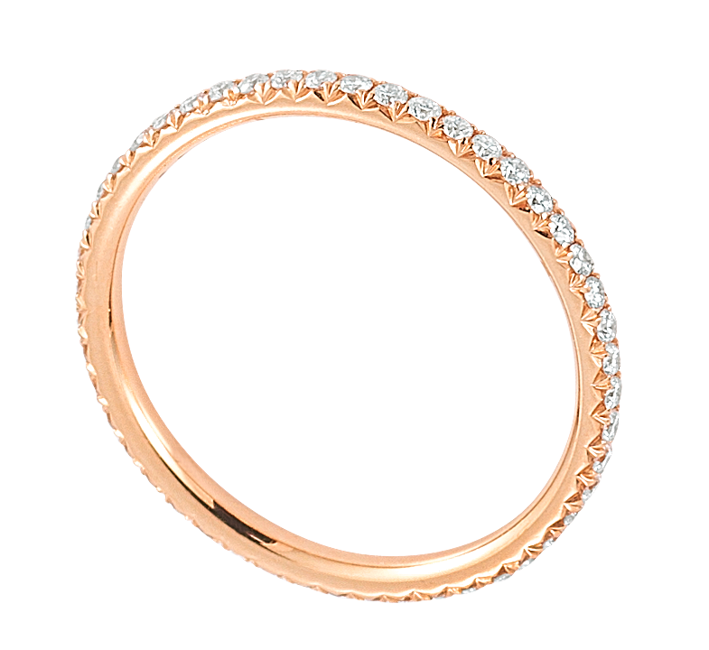 18K DITR Infinity Eternity Ring - TOP Quality Real Natural Diamonds