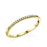 Tiny Band - Half Eternity Diamond Ring - Natural Diamonds