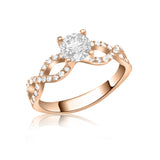 Big Double Eights - Settings Solitaire Ring- Real Natural Diamonds