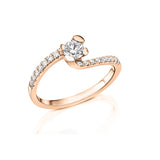 Perfect Twister - Design Settings Pave Ring- Real Natural Diamonds