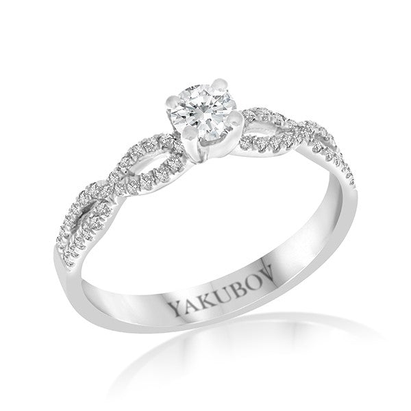 Small Infinity Ring- Natural or Lab Diamonds