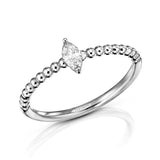 Beauty Marquis - Laser Design Ring - Real Natural Diamonds