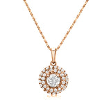 Circle Of Life -Settings Design Pendant- Real Natural Diamonds