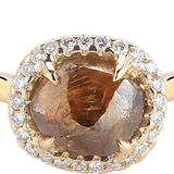 Yellow Grace - Chocolate Brown Natural Raw Ring