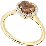 Yellow Grace - Chocolate Brown Natural Raw Ring