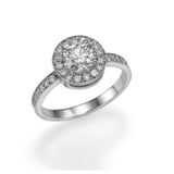 Halo Miley Solitaire Ring - 0.50 / 0.70 Carat