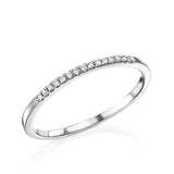 Tiny Band - Half Eternity Diamond Ring - Natural Diamonds