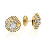 Annabel Double Halo Round Stud Earring