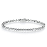 Classic Two-Prongs Tennis Bracelet- Real Natural Diamonds