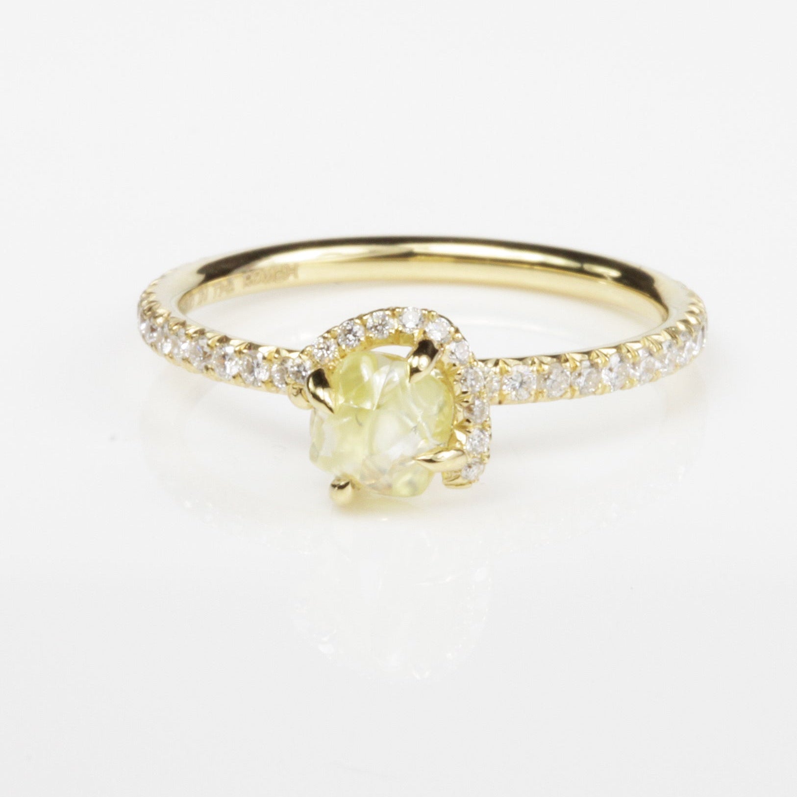 Champagne Bubbles Natural  Raw Ring
