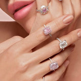2.30CT Pink Heart Shape Ring