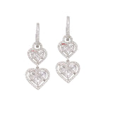 Heart to Heart Earrings - Various Diamond Combinations - Real Diamonds
