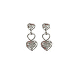 Heart Blossom Earrings - Various Diamond Combinations - Real Diamonds