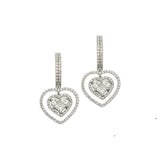 Heart Delights Earrings - Various Diamond Combinations - Real Diamonds