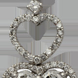 Heart Blossom Earrings - Various Diamond Combinations - Real Diamonds