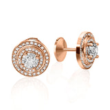 Annabel Double Halo Round Stud Earring