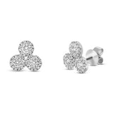 Triple Dots Halo - Brilliant Stud Earring