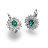 Dianna Trio Halo Stars Eternity Earrings – A Celestial Masterpiece - Real Natural Diamonds & Gems