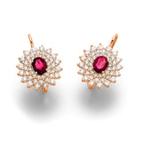 Dianna Trio Halo Stars Eternity Earrings – A Celestial Masterpiece - Real Natural Diamonds & Gems