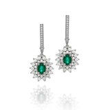 Dianna Double Royal Halo Earrings - Real Natural Diamonds & Gems