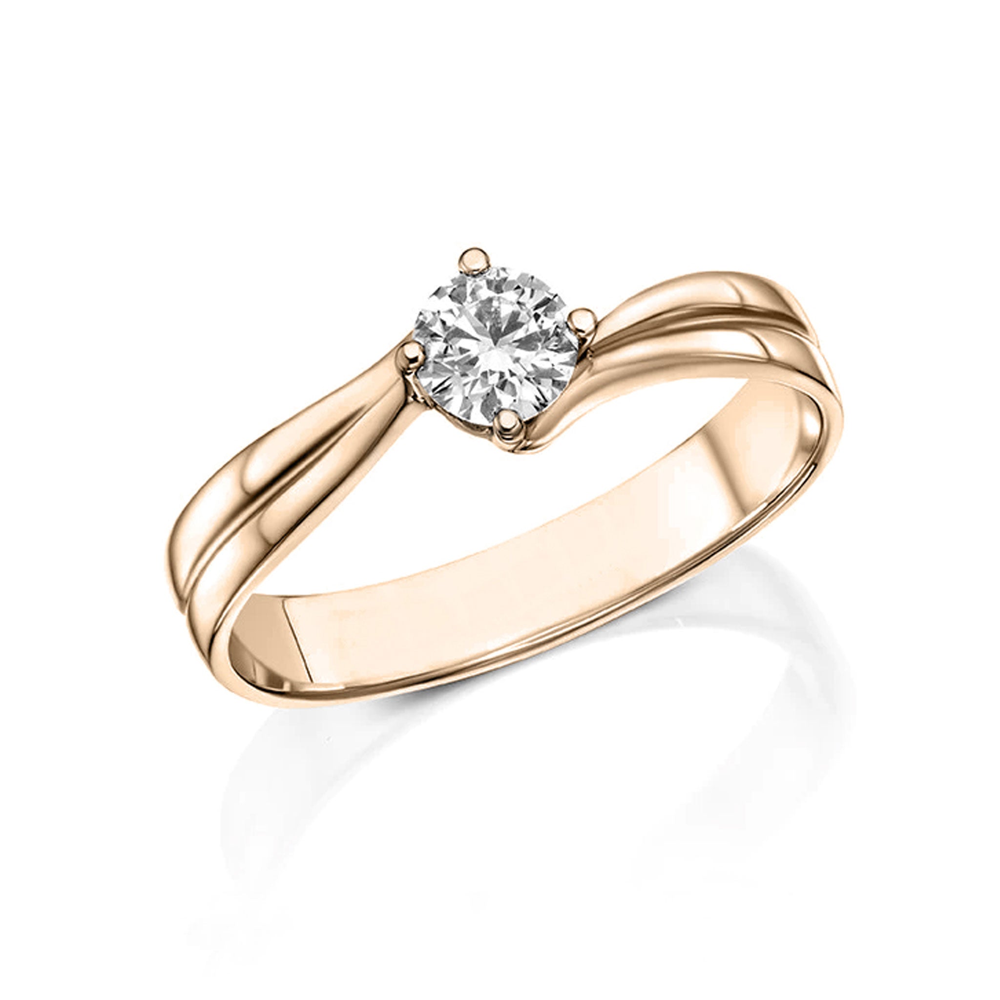 Double twist engagement on sale ring