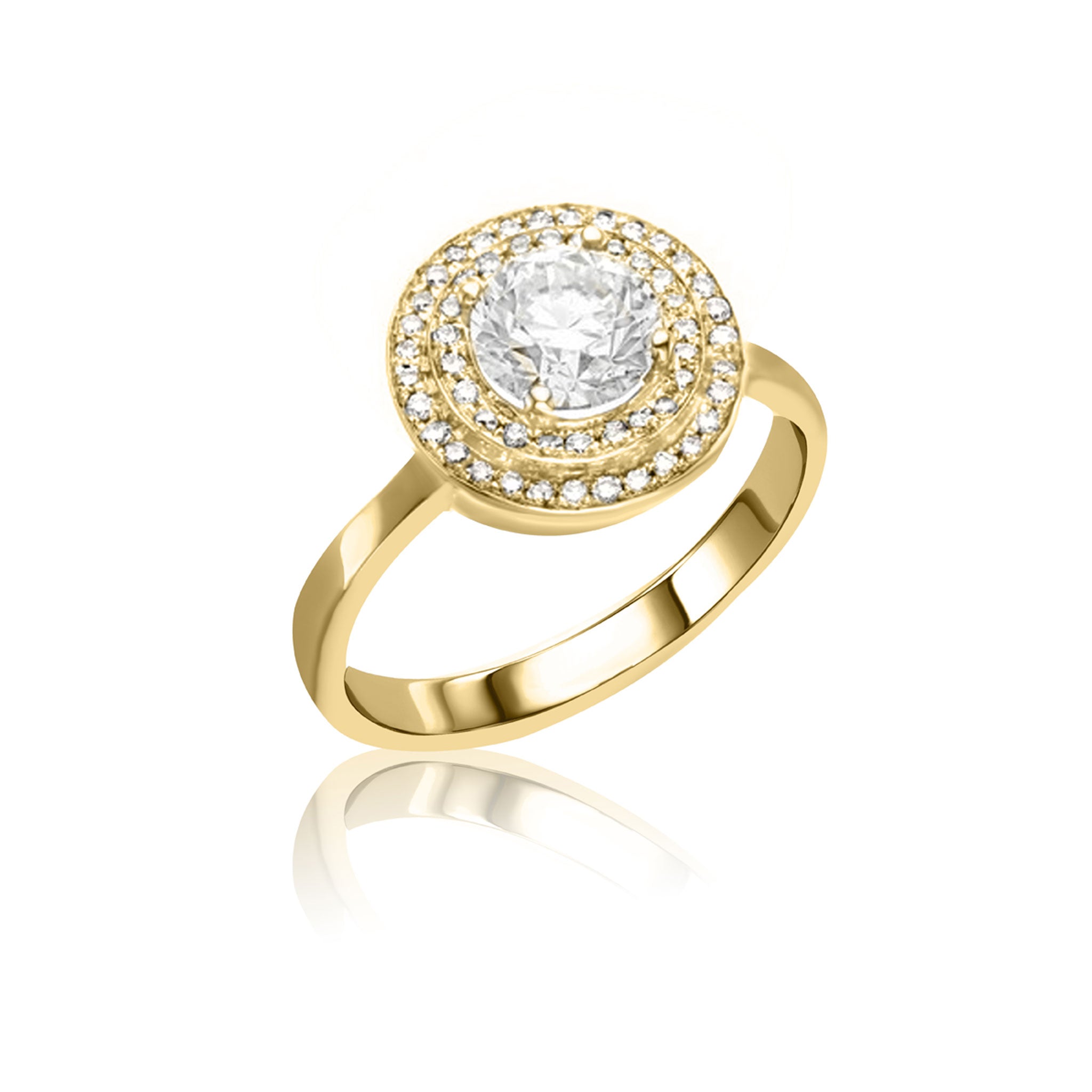 Annabel - Double Halo Solitaire Ring