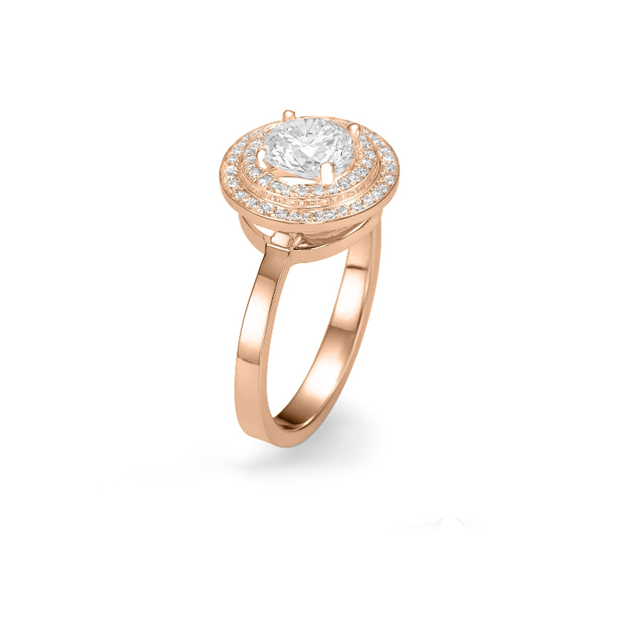 Annabel - Double Halo Solitaire Ring