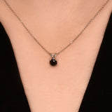 Tie Space - Design Ring- Real Natural Black Diamonds