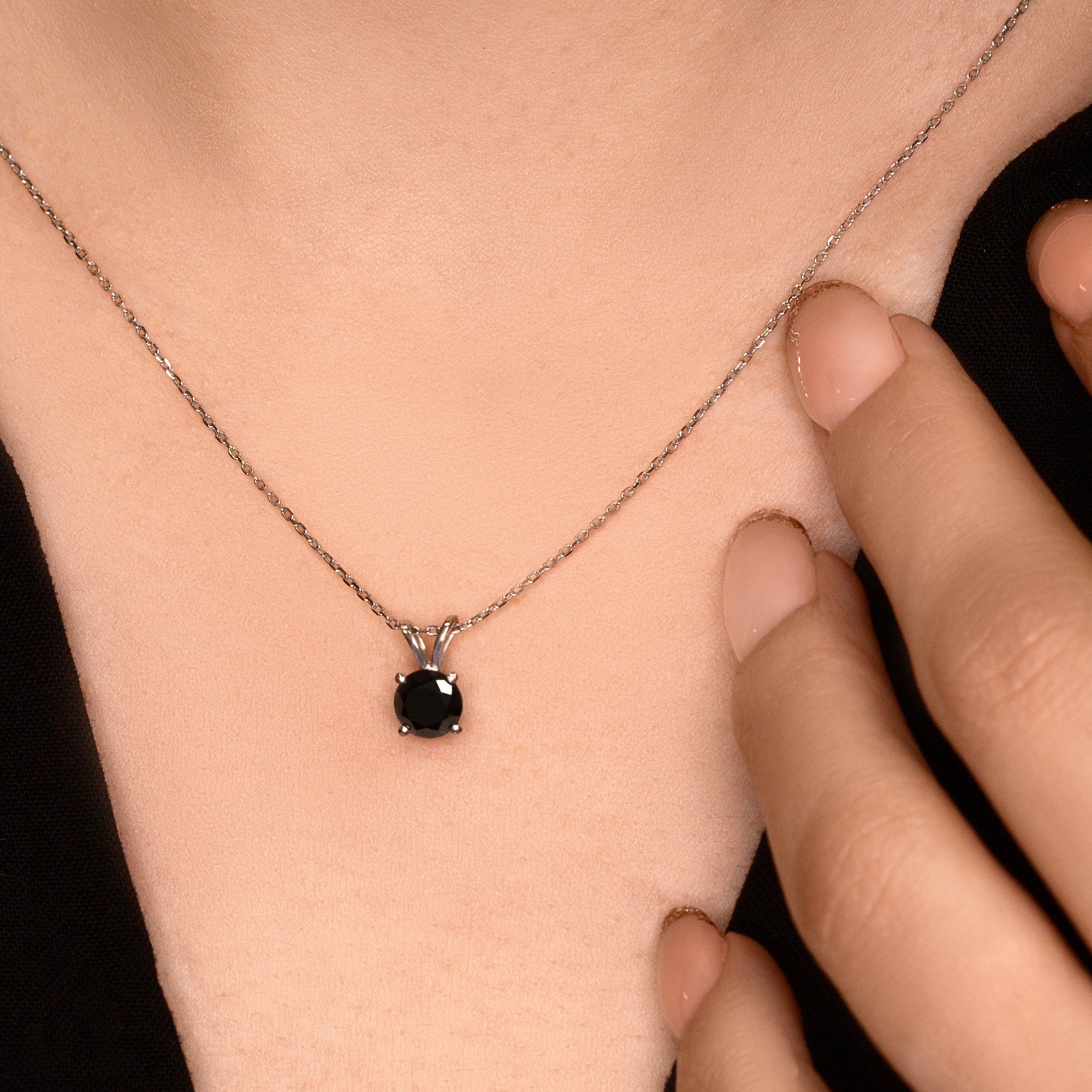 Tie Space - Design Ring- Real Natural Black Diamonds