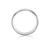 Pure Black Half Eternity Ring - Real Natural Black Diamonds