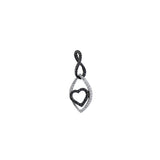 Space Infinity Heart Pendant - Various Diamond Combinations - Real Diamonds