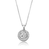 Merlin - Elegant Halo Bezel Diamond Pendant