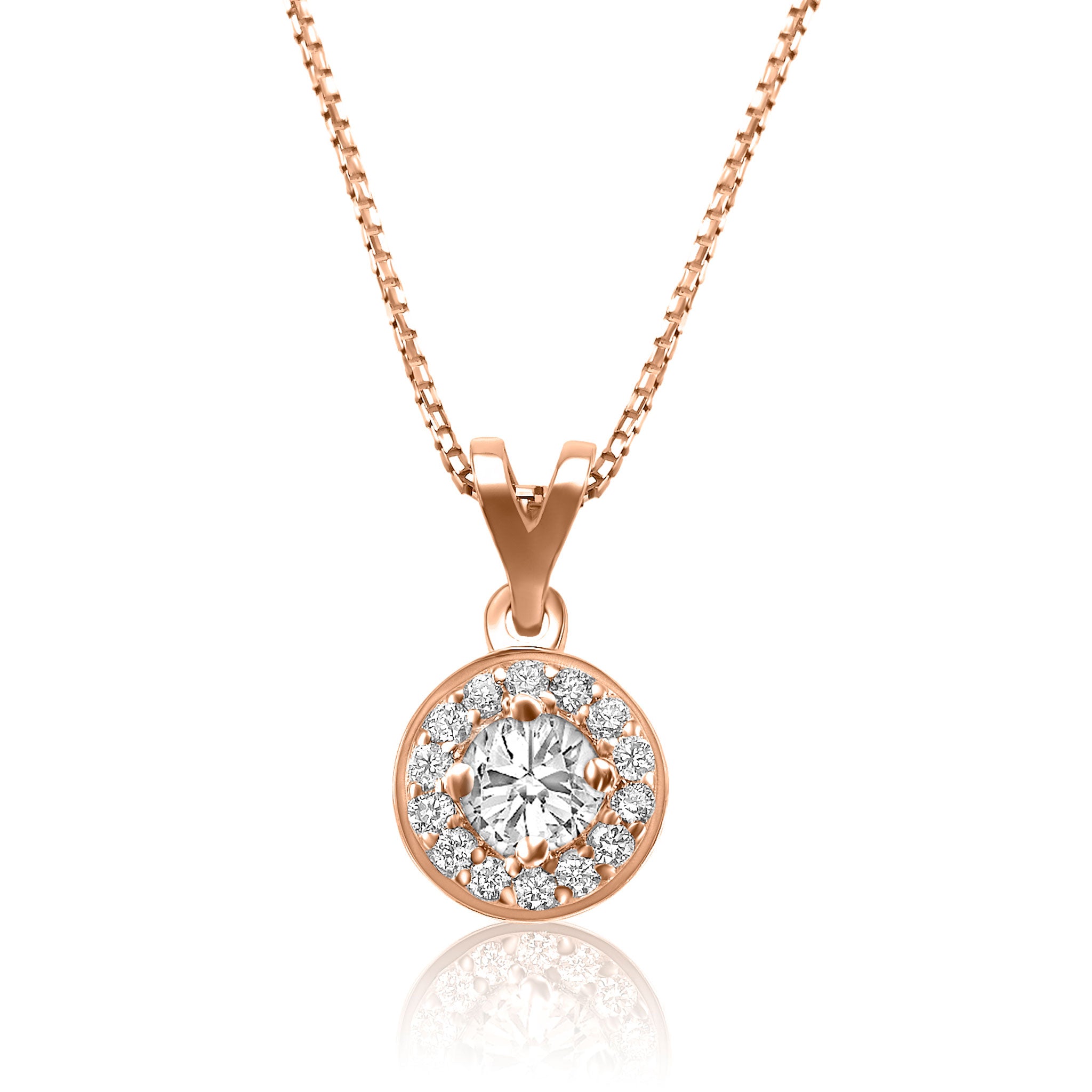 Miley - Halo 4 Prong Solitaire Pendant