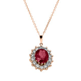 2.50Carat Dianna Beauty - Gems & Diamond Luxury Pendant - Real Natural Diamonds