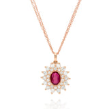 Dianna Double Halo Royal Pendant – A Statement of Regal Elegance - Real Natural Diamonds & Gems