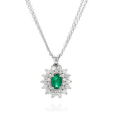 Dianna Double Halo Royal Pendant – A Statement of Regal Elegance - Real Natural Diamonds & Gems