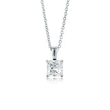 Classic Princess Cut Diamond  Set - Earrings & Pendant Set