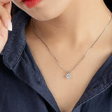 Juliette - 4 Prongs Round Diamond Pendant