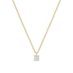 Juliette - 4 Prongs Round Diamond Pendant