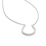 Modern U Shape - Design Pendant- Real Natural Diamonds