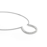 Modern U Shape - Design Pendant- Real Natural Diamonds